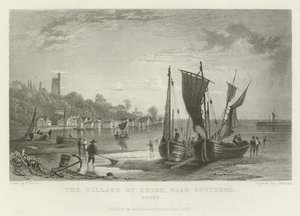Le village de Leigh, près de Southend, Essex - William Henry Bartlett