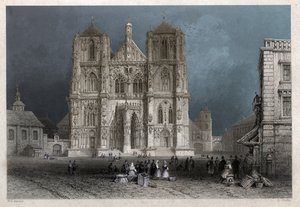 La cathédrale ou dôme de Saint-Pierre à Ratisbonne. vers 1830 (gravure) - William Henry Bartlett