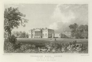 Thorndon Hall, Essex, le siège de Lord Petre - William Henry Bartlett