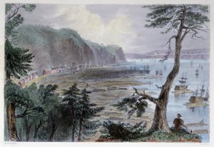 Dépôt de bois près de Québec - William Henry Bartlett