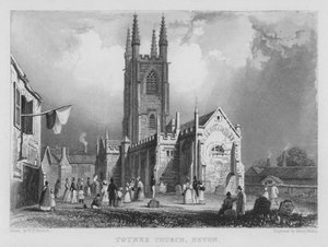 Église de Totnes, Devon - William Henry Bartlett