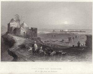 Tyr depuis le continent