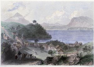Vue de Georgeville et de son lac - dans « Canadian Scenery Illustrated » par William Henri Barlett, éd. George Virtue - William Henry Bartlett