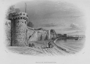 Murs de Southampton (gravure) - William Henry Bartlett