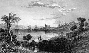 Wivenhoe, Essex, gravé par John Rogers, 1832 - William Henry Bartlett
