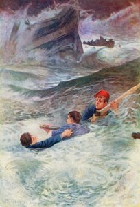 Luttant dans la mer sauvage - William Henry Charles Groome