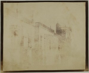 Abbaye de Lacock, façade sud vers la tour de Sharington - William Henry Fox Talbot