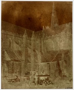 Deux hommes posent dans le cimetière de la cathédrale Saint-Patrick, Dublin - William Henry Fox Talbot