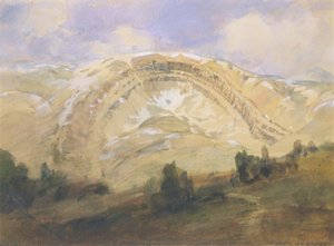 Strates plissées, une grande arche géologique, Colorado - William Henry Holmes