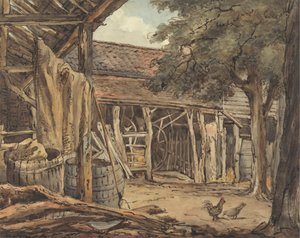 Une cour de ferme - William Henry Hunt