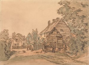 Une rue dans un village de campagne - William Henry Hunt