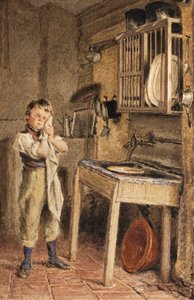 Un jeune garçon se lavant à l