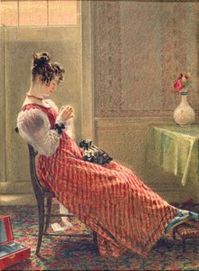 Dame cousant, c.1830 - William Henry Hunt