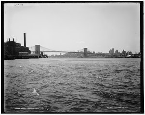 Pont de Brooklyn, New York, vers 1900
