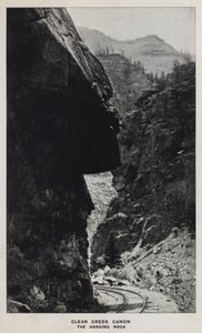 Canyons du Colorado : Clear Creek Canon, Le Rocher Suspendu - William Henry Jackson