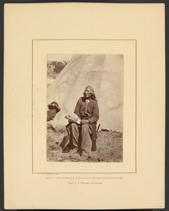 [Washakie ou Shoots the Buffalo Running, Shoshone, Wind River Mountains, Wyoming] - William Henry Jackson