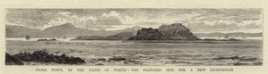 Fidra Point, dans le Firth of Forth, site proposé pour un nouveau phare - William Henry James Boot