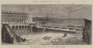 La guerre Ashantee, la tombe de L E L au château de Cape Coast