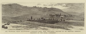 Les négociations de paix du Transvaal, ferme de Cockran, près de Newcastle, occupée par Sir Hercules Robinson, président de la commission royale - William Henry James Boot