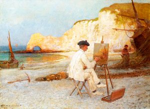 Un peintre au bord de la mer, vers 1885 - William Henry Lippincott