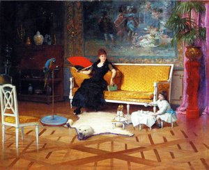 Le goûter des poupées - William Henry Lippincott