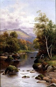 Soirée sur le Glaslyn, Nord du Pays de Galles - William Henry Mander
