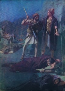 David épargnant Saül, de The Bible Picture Book publié par Thomas Nelson, c.1950