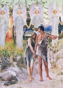 Au commencement, de The Bible Picture Book publié par Thomas Nelson, vers 1950 - William Henry Margetson