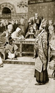 Jocelyn, évêque de Glasgow, à Northampton, 1176, illustration de 