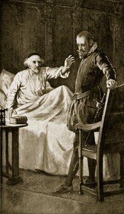 Knox sur son lit de mort, novembre 1572, illustration de 