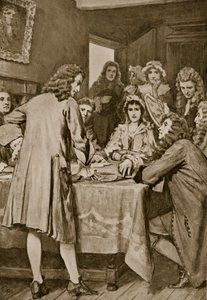 Paterson expliquant le projet Darien à Édimbourg, 1694, illustration de 