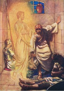 Pierre délivré de prison, de The Bible Picture Book publié par Thomas Nelson, c.1950