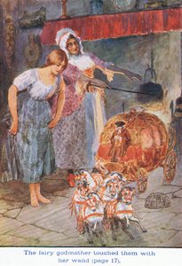 La Marraine Fée les toucha avec sa baguette, Cendrillon, 1925 - William Henry Margetson