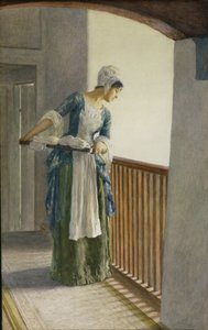 La blanchisseuse, vers 1920 - William Henry Margetson