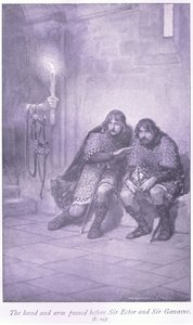 La main et le bras passés devant Sir Ectar et Sir Gawaine - William Henry Margetson