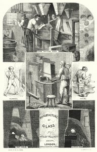 Fabrication de verre chez Apsley Pellatt et Cie, Londres - William Henry Pike
