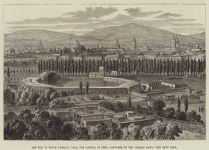 La guerre en Amérique du Sud, Lima, la capitale du Pérou, capturée par l