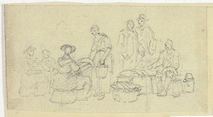 Scène de marché aux poissons - William Henry Pyne