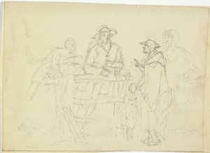 Quatre Figures à une Clôture