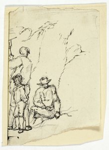 Deux hommes avec un garçon - William Henry Pyne
