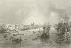 Le port de Londres - William Henry after Bartlett