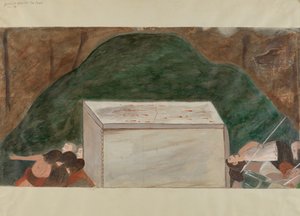 Station de la Croix n° 14 : Jésus est mis au tombeau