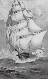 Courses de clippers à thé de Chine vers la Tamise - William Heysham (after) Overend