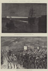 Une alarme nocturne à Souakim - William Heysham Overend