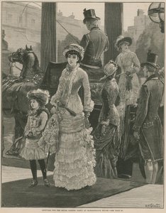 Arrivées pour la fête au jardin royal à Marlborough House - William Heysham Overend