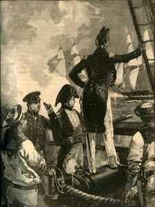 Capitaine William Walpole interceptant les navires du Duc de Saldanha, Guerres Libérales, 1829 vers 1890 - William Heysham Overend