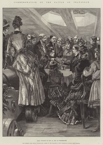 Commémoration de la bataille de Trafalgar, HMS Victory le 21 octobre 1886, à Portsmouth