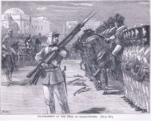 Désarmement du 26e à Barrackpore 1857 AD