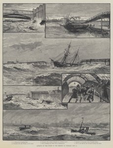 Effets de la tempête sur la Mersey le mardi 1er novembre - William Heysham Overend