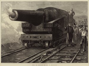 Tir du canon de quatre-vingt-un tonnes à Shoeburyness - William Heysham Overend